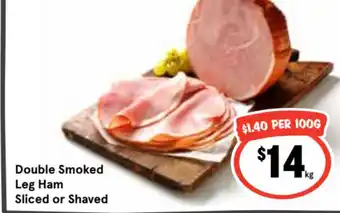 Ritchies Double Smoked Leg Ham Sliced or Shaved per kg offer