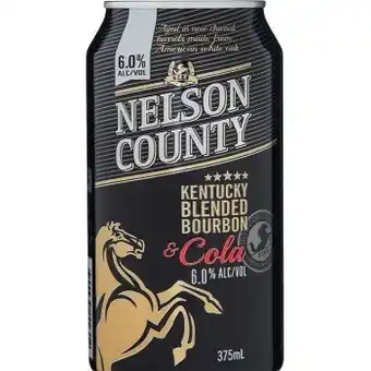 Dan Murphy's Nelson county 6% bourbon & cola cans 375ml offer