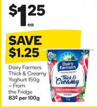 Woolworths Dairy farmers thick & creamy yoghurt offer