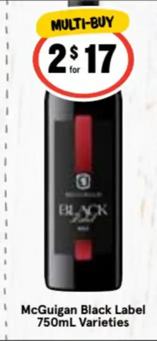 Ritchies McGuigan Black Label 750mL Varieties offer