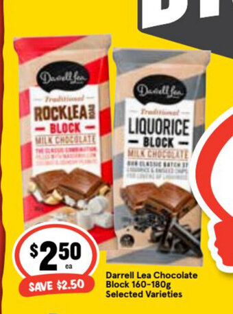 Ritchies Darrell Lea Chocolate Block 160-180g Selected Varieties offer