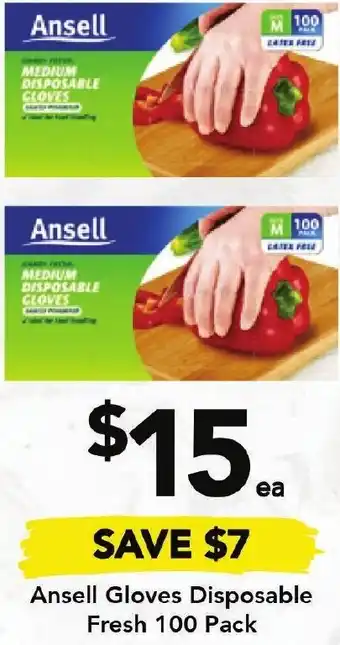 Ansell Gloves Disposable Fresh 100 Pack