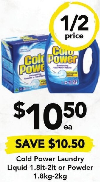 Drakes Cold Power Laundry Liquid 1.8lt-2lt or Powder 1.8kg-2kg offer