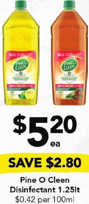 Drakes Pine O Cleen Disinfectant 1.25lt offer