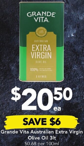 Drakes Grande Vita Australian Extra Virgin Olive Oil 3lt offer