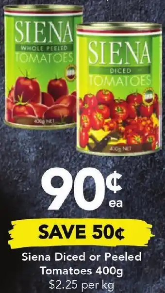 Drakes Siena Diced or Peeled Tomatoes 400g offer