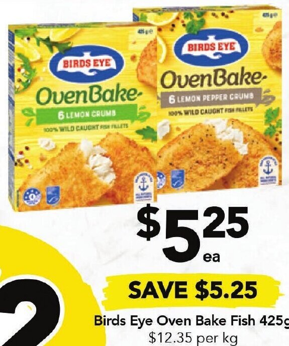 Birds Eye Oven Bake Fish 425g offer at Drakes