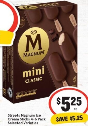 IGA Streets Magnum Ice Cream Sticks 4-6 Pack offer