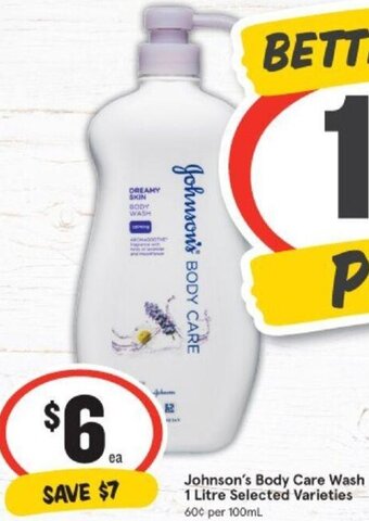IGA Johnson's Body Care Wash 1 Litre offer