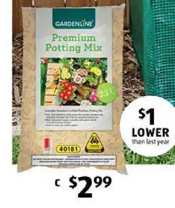 ALDI Gardenline premium potting mix offer