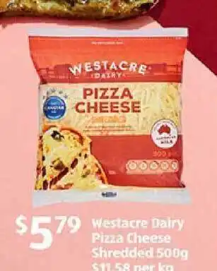 ALDI Westacre dairy pizza cheese shredded offer