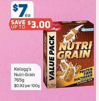 Foodland Kellogg's nutri-grain offer