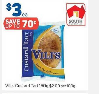 Foodland Vili's custard tart offer