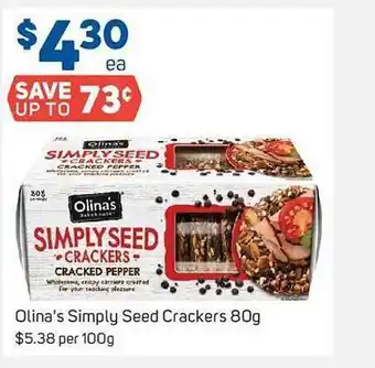 Foodland Olina's simply seed crackers offer