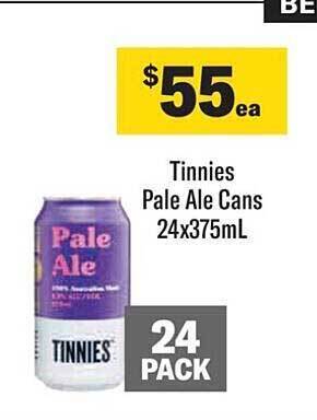 Tinnies pale ale cans