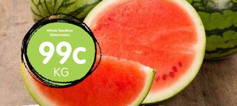 Spudshed Whole seedless watermelon offer