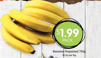 Spudshed Bananas prepacked offer