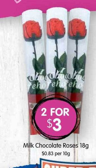 Spudshed Milk chocolate roses offer