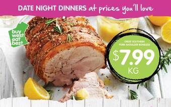Spudshed Great southern pork shoulder boneless offer