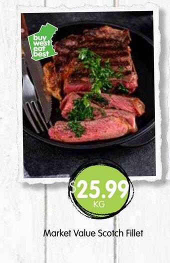 Spudshed Market value scotch fillet offer