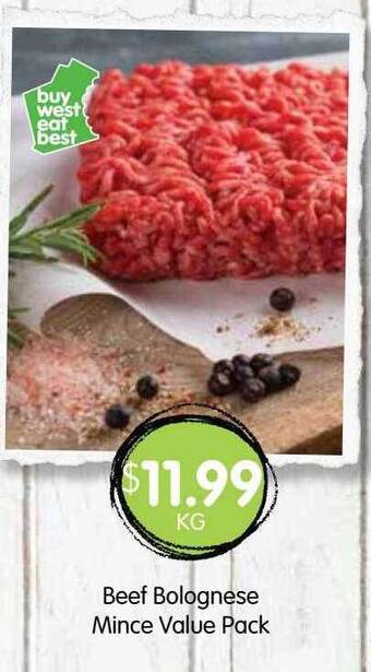 Spudshed Beef bolognese mince value pack offer