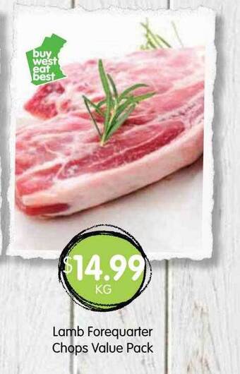Spudshed Lamb forequarter chops value pack offer