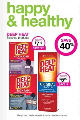 Priceline Deep heat selected products offer