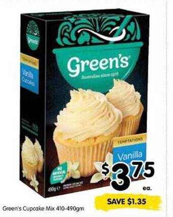 Green's cupcake mix