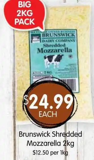 Spudshed Brunswick shredded mozzarella offer