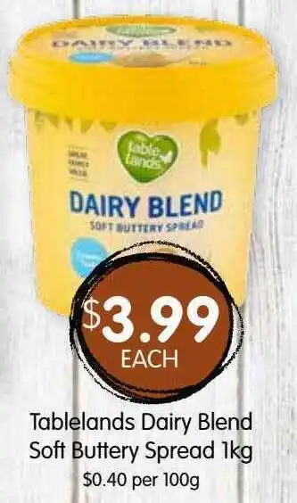 Spudshed Tablelands dairy blend soft buttery spread offer