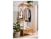Bamboo Garment Rack with Drawers