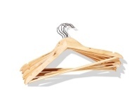 6 Wooden Hangers