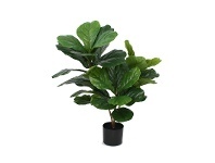 LivingStyles Glamorous Fusion Potted Artificial Fiddle Leaf Fig Tree, 92cm offer