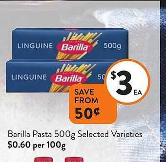 Foodworks Barilla pasta offer