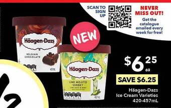 Ritchies Häagen-dazs ice cream varieties offer