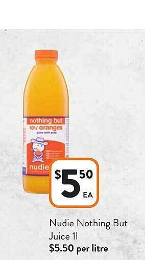 Foodworks Nudie nothing but juice offer
