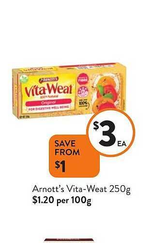 Foodworks Arnott's vita-weat offer