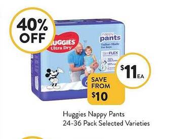 Foodworks Huggies nappy pants offer