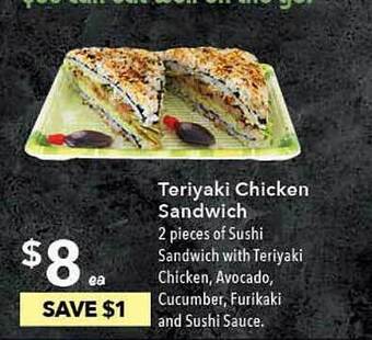Ritchies Teriyaki chicken sandwich offer