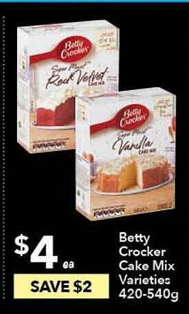 Betty crocker cake mix varieties