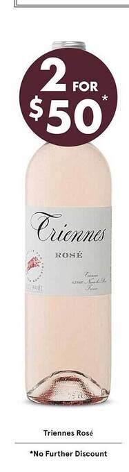 Vintage Cellars Triennes rosé offer