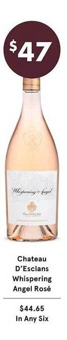 Chateau d'esclans whispering angel rosé