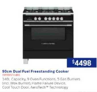 Retravision 90cm dual fuel freestanding cooker offer