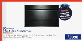Retravision Electrolux 90cm built-in pyrolytic oven offer