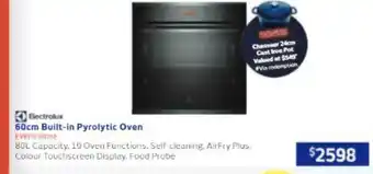 Retravision Electrolux 60cm built-in pyrolytic oven offer