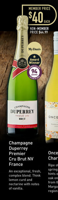 Dan Murphy's Champagne Duperrey Premier Cru Brut NV France offer