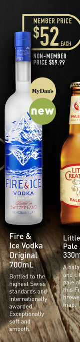 Dan Murphy's Fire & Ice Vodka Original 700mL offer