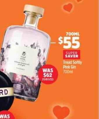 BWS Tread softly pink gin offer