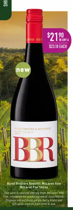 Blood Brothers Republic McLaren Vale McLaren Flat Shiraz