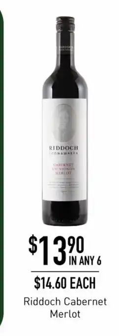 Dan Murphy's Riddoch Cabernet Merlot offer